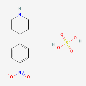 molecular formula C11H16N2O6S B3365051 4-(4-Nitrophenyl)piperidine hydrogen sulfate CAS No. 1196151-48-0