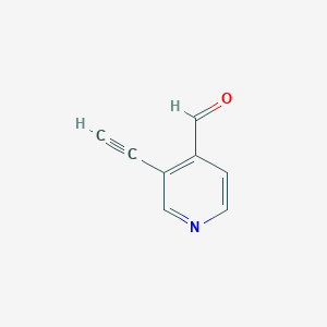 molecular formula C8H5NO B3365058 3-Ethynylisonicotinaldehyde CAS No. 1196153-32-8