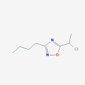 molecular formula C8H13ClN2O B3365064 3-Butyl-5-(1-chloroethyl)-1,2,4-oxadiazole CAS No. 119738-10-2