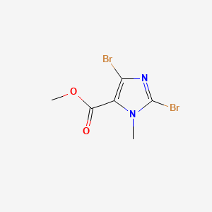 molecular formula C6H6Br2N2O2 B3365176 Methyl 2,5-dibromo-3-methylimidazole-4-carboxylate CAS No. 120809-55-4