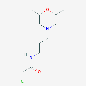 molecular formula C11H21ClN2O2 B3365178 2-chloro-N-[3-(2,6-dimethylmorpholin-4-yl)propyl]acetamide CAS No. 1208957-38-3