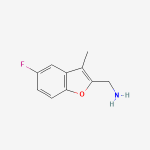 molecular formula C10H10FNO B3365184 (5-Fluoro-3-methyl-1-benzofuran-2-yl)methanamine CAS No. 1210842-10-6