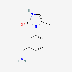molecular formula C11H13N3O B3365190 1-[3-(aminomethyl)phenyl]-5-methyl-2,3-dihydro-1H-imidazol-2-one CAS No. 1210923-33-3