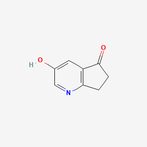 molecular formula C8H7NO2 B3365197 3-Hydroxy-6,7-dihydro-[1]pyrindin-5-one CAS No. 1211523-07-7