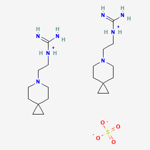 molecular formula C20H42N8O4S B3365198 (2-(6-Azaspiro(2.5)oct-6-yl)ethyl)guanidinium sulphate (2:1) CAS No. 1212-79-9