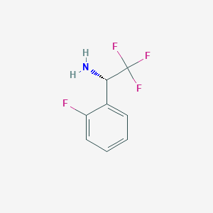 molecular formula C8H7F4N B3365248 (S)-2,2,2-Trifluoro-1-(2-fluorophenyl)ethanamine CAS No. 1213370-95-6
