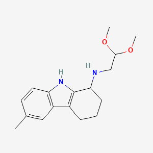 molecular formula C17H24N2O2 B3365276 N-(2,2-二甲氧基乙基)-6-甲基-2,3,4,9-四氢-1H-咔唑-1-胺 CAS No. 121593-91-7