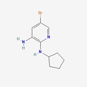 molecular formula C10H14BrN3 B3365282 5-bromo-2-N-cyclopentylpyridine-2,3-diamine CAS No. 1216000-02-0