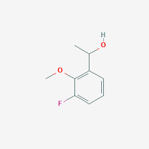 molecular formula C9H11FO2 B3365329 1-(3-Fluoro-2-methoxyphenyl)ethanol CAS No. 1220039-38-2