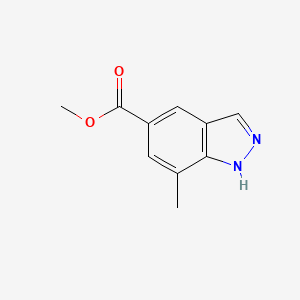 molecular formula C10H10N2O2 B3365352 methyl 7-methyl-1H-indazole-5-carboxylate CAS No. 1220039-49-5
