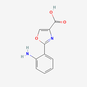 molecular formula C10H8N2O3 B3365357 2-(2-Amino-phenyl)-oxazole-4-carboxylic acid CAS No. 1220039-54-2