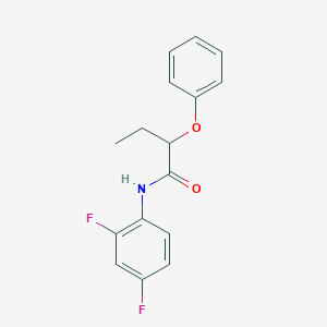molecular formula C16H15F2NO2 B336538 N-(2,4-difluorophenyl)-2-phenoxybutanamide 