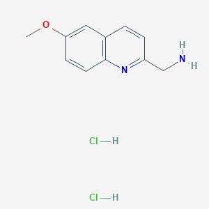 molecular formula C11H14Cl2N2O B3365405 (6-Methoxyquinolin-2-yl)methanamine dihydrochloride CAS No. 1221722-81-1