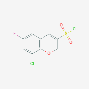 molecular formula C9H5Cl2FO3S B3365477 8-chloro-6-fluoro-2H-chromene-3-sulfonyl chloride CAS No. 1235440-07-9