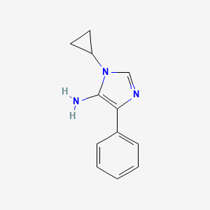 molecular formula C12H13N3 B3365498 1-cyclopropyl-4-phenyl-1H-imidazol-5-amine CAS No. 1235441-59-4