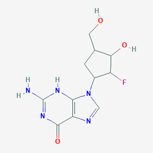2-Amino-1,9-dihydro-9-(2-fluoro-3-hydroxy-4-(hydroxymethyl)cyclopentyl)-6H-purin-6-one