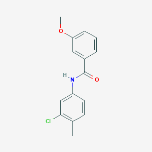 molecular formula C15H14ClNO2 B336550 N-(3-chloro-4-methylphenyl)-3-methoxybenzamide 