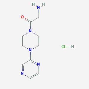 molecular formula C10H16ClN5O B3365515 2-Amino-1-[4-(pyrazin-2-yl)piperazin-1-yl]ethan-1-one hydrochloride CAS No. 1240526-49-1
