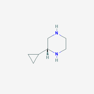 molecular formula C7H14N2 B3365545 (R)-2-Cyclopropyl-piperazine CAS No. 1240589-80-3