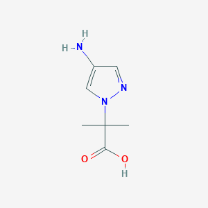 molecular formula C7H11N3O2 B3365564 2-(4-amino-1H-pyrazol-1-yl)-2-methylpropanoic acid CAS No. 1245807-89-9