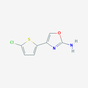 molecular formula C7H5ClN2OS B3365600 4-(5-Chlorothiophen-2-yl)oxazol-2-amine CAS No. 1249507-76-3