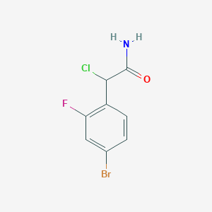 molecular formula C8H6BrClFNO B3365608 2-(4-Bromo-2-fluorophenyl)-2-chloroacetamide CAS No. 1249610-06-7