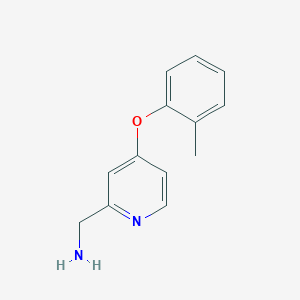 molecular formula C13H14N2O B3365616 [4-(2-Methylphenoxy)pyridin-2-yl]methanamine CAS No. 1249930-45-7