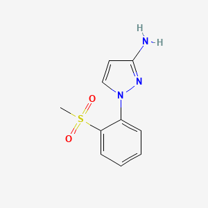 molecular formula C10H11N3O2S B3365626 1-(2-methanesulfonylphenyl)-1H-pyrazol-3-amine CAS No. 1250238-34-6