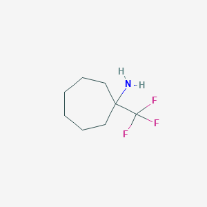 molecular formula C8H14F3N B3365691 1-(Trifluoromethyl)cycloheptan-1-amine CAS No. 1258640-08-2