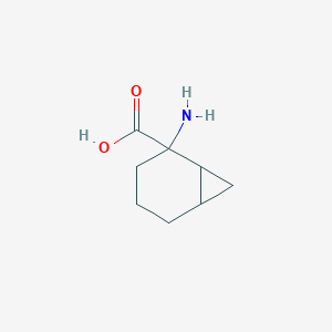 molecular formula C8H13NO2 B3365704 2-Aminobicyclo[4.1.0]heptane-2-carboxylic acid CAS No. 1258640-64-0