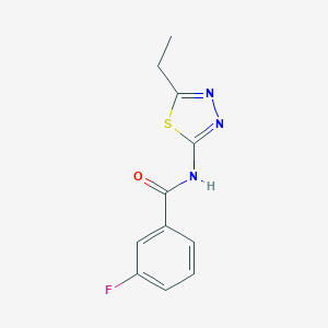 molecular formula C11H10FN3OS B336571 N-(5-ethyl-1,3,4-thiadiazol-2-yl)-3-fluorobenzamide 