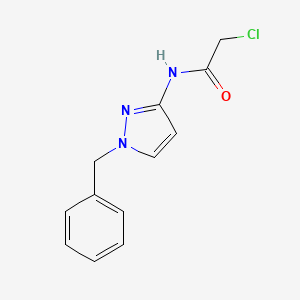molecular formula C12H12ClN3O B3365716 N-(1-benzyl-1H-pyrazol-3-yl)-2-chloroacetamide CAS No. 1258641-09-6
