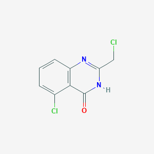 molecular formula C9H6Cl2N2O B3365737 5-Chloro-2-(chloromethyl)-3,4-dihydroquinazolin-4-one CAS No. 1258977-03-5