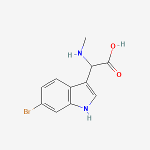 molecular formula C11H11BrN2O2 B3365755 (6-Bromo-1H-indol-3-YL)-methylamino-acetic acid CAS No. 1260636-65-4