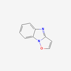 molecular formula C9H6N2O B3365871 Isoxazolo[2,3-a]benzimidazole(9CI) CAS No. 126581-38-2