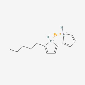 molecular formula C15H20Fe B3365885 Ferrocene, pentyl- CAS No. 1274-00-6