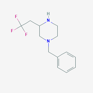 molecular formula C13H17F3N2 B3365907 1-Benzyl-3-(2,2,2-trifluoro-ethyl)-piperazine CAS No. 1279815-98-3