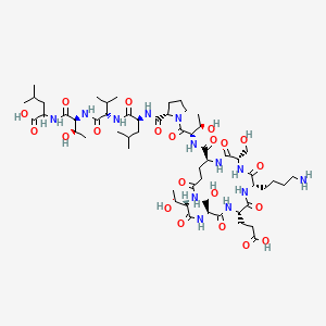 molecular formula C56H95N13O21 B3365922 Cyclon(alpha6),C(delta11)-beta-endorphin (6-17) CAS No. 128531-64-6