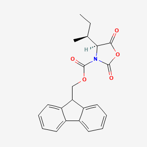 molecular formula C22H21NO5 B3365937 Fmoc-ile-N-carboxyanhydride CAS No. 129288-41-1