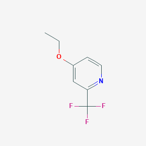 molecular formula C8H8F3NO B3365948 4-Ethoxy-2-(trifluoromethyl)pyridine CAS No. 1297137-82-6