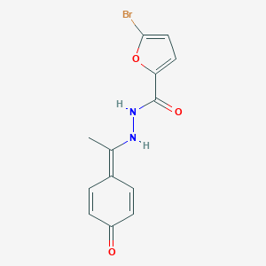 molecular formula C13H11BrN2O3 B336596 5-bromo-N'-[1-(4-oxocyclohexa-2,5-dien-1-ylidene)ethyl]furan-2-carbohydrazide 