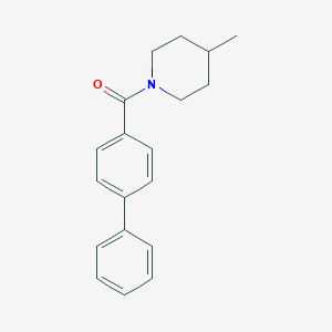 molecular formula C19H21NO B336598 1-(4-Biphenylylcarbonyl)-4-methylpiperidine 