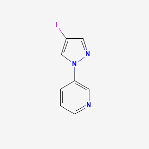 molecular formula C8H6IN3 B3365999 3-(4-iodo-1H-pyrazol-1-yl)pyridine CAS No. 1306604-89-6