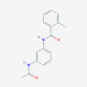 molecular formula C16H16N2O2 B336604 N-(3-acetamidophenyl)-2-methylbenzamide 