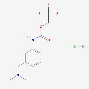 molecular formula C12H16ClF3N2O2 B3366049 2,2,2-trifluoroethyl N-{3-[(dimethylamino)methyl]phenyl}carbamate hydrochloride CAS No. 1311315-71-5