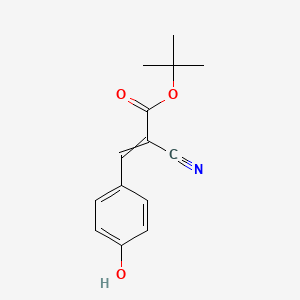 molecular formula C14H15NO3 B3366090 Tert-butyl 2-cyano-3-(4-hydroxyphenyl)prop-2-enoate CAS No. 1314039-21-8