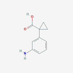 molecular formula C10H11NO2 B3366093 1-(3-Amino-phenyl)-cyclopropanecarboxylic acid CAS No. 1314660-63-3