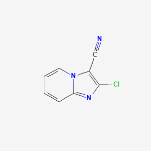 molecular formula C8H4ClN3 B3366115 2-Chloroimidazo[1,2-a]pyridine-3-carbonitrile CAS No. 131773-48-3