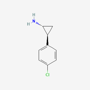 molecular formula C9H10ClN B3366123 (1R,2S)-2-(4-Chloro-phenyl)-cyclopropylamine CAS No. 131844-31-0