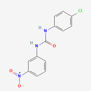 molecular formula C13H10ClN3O3 B3366131 1-(4-Chlorophenyl)-3-(3-nitrophenyl)urea CAS No. 13208-56-5